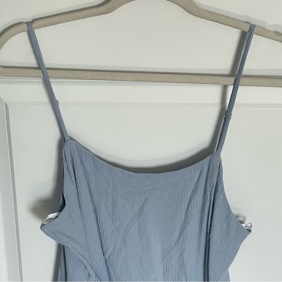 New! Lulus Stay Sunny Light Blue Faux Wrap Midi Dress NWT - 35784 - Picture 4 of 12